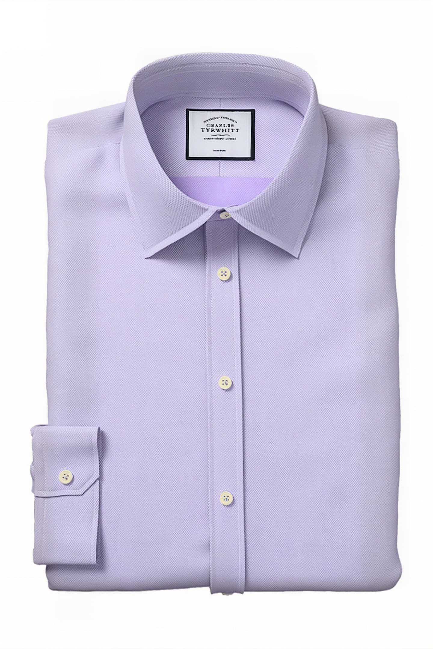 Charles Tyrwhitt Ssf Lilac Non-iron Micro Diamond Shirt Purple Maat: 14.5"-32"-Sing | Casual Overhemden Outlet | Heren | Paars