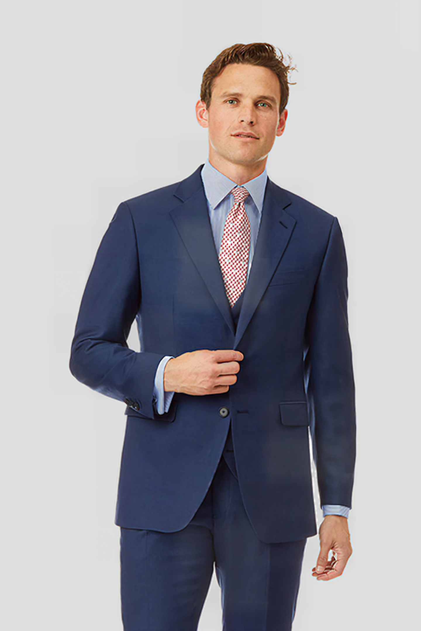 Charles Tyrwhitt Sf Royal Blue Herringbone Suit Jacket Blue Maat: 46R | Colberts Outlet | Heren | Blauw