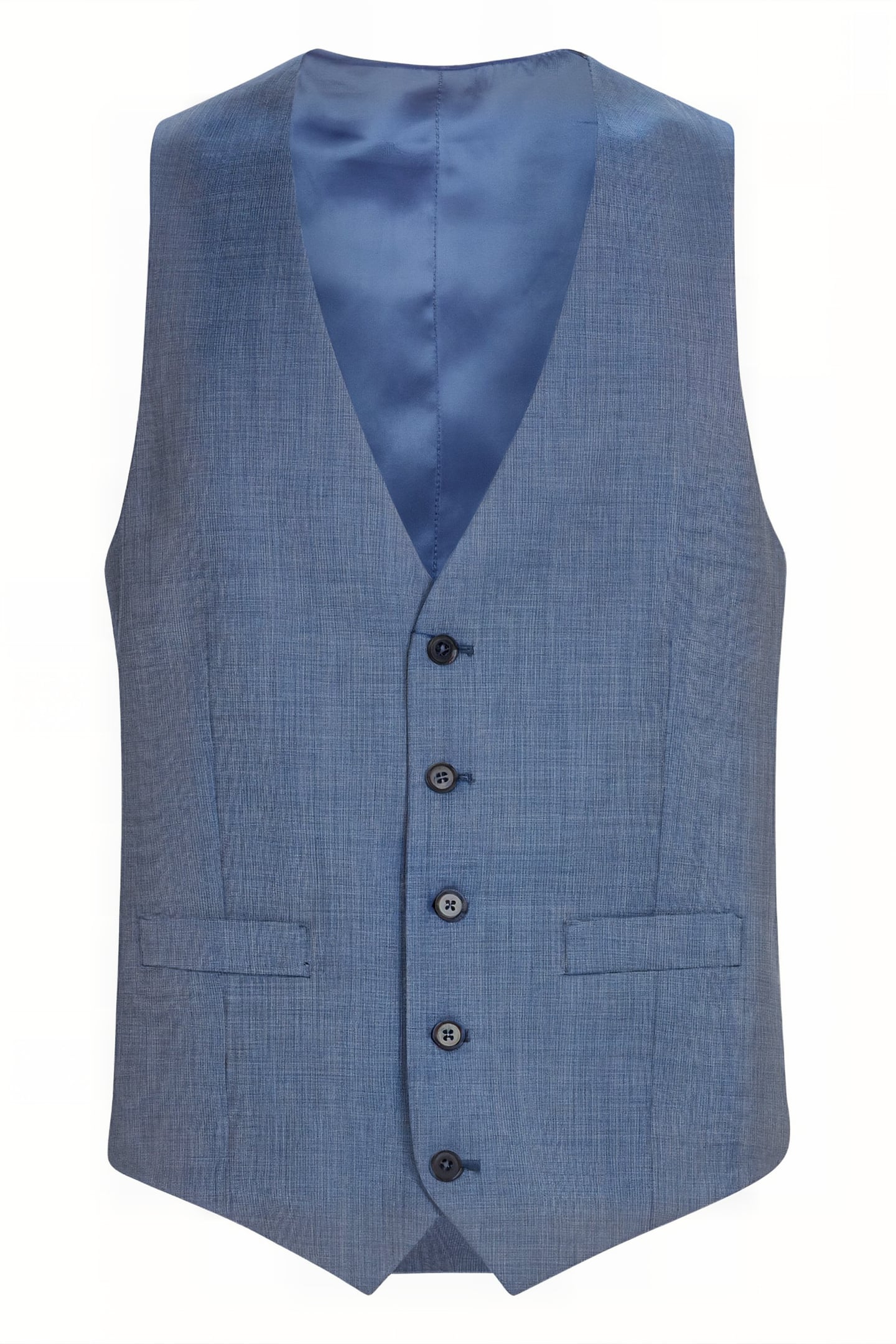 Charles Tyrwhitt Light Blue Textured Suit Waistcoat Blue Maat: 36R | Gilets Outlet | Heren | Blauw