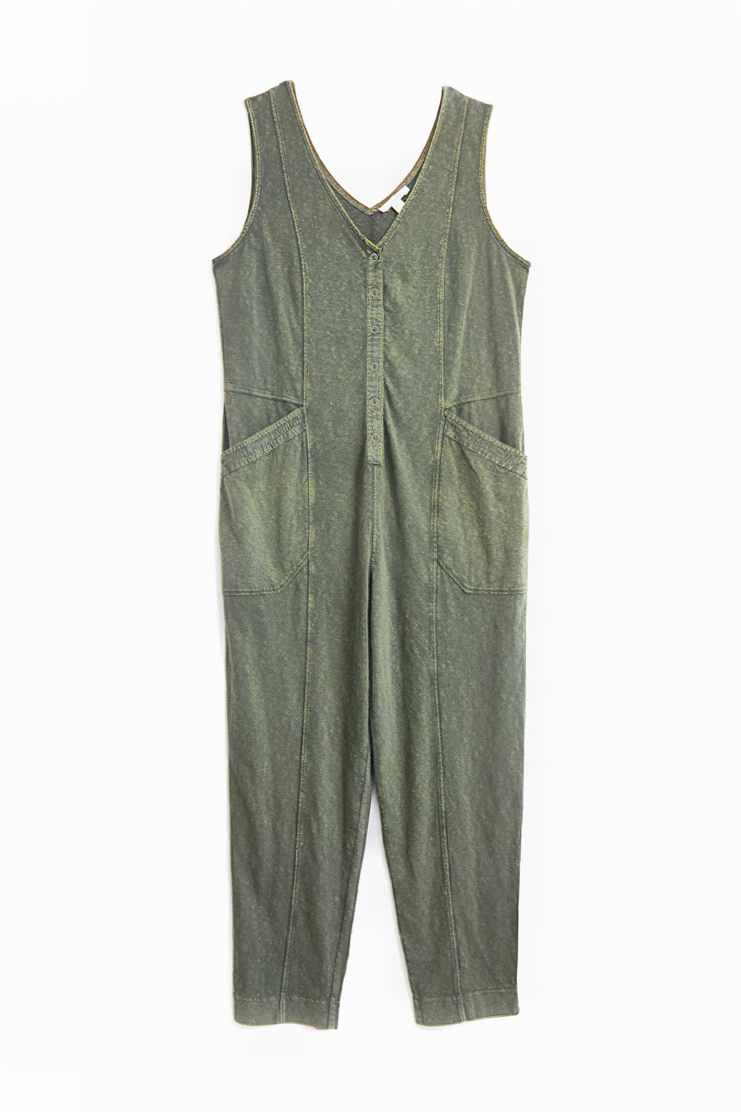 ISLA JERSEY JUMPSUIT KHAKI GREEN 1