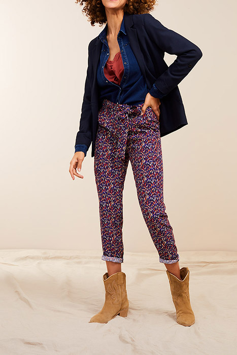 Platon - purple flowing trousers with...