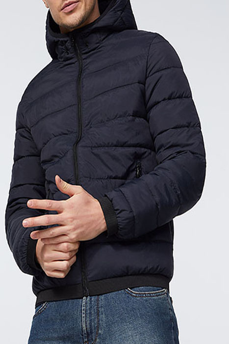 Navy hooded light padded jacket size xxl