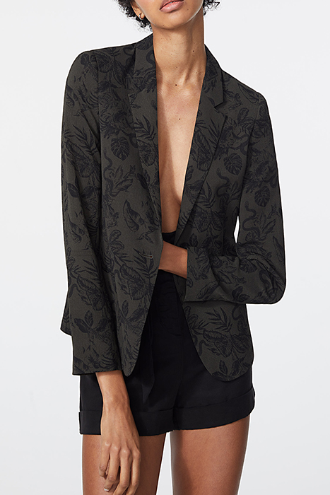 Jungle print crepe suit jacket size 34