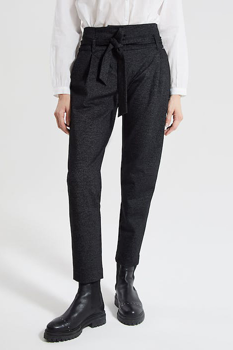 Milano knit belted trousers