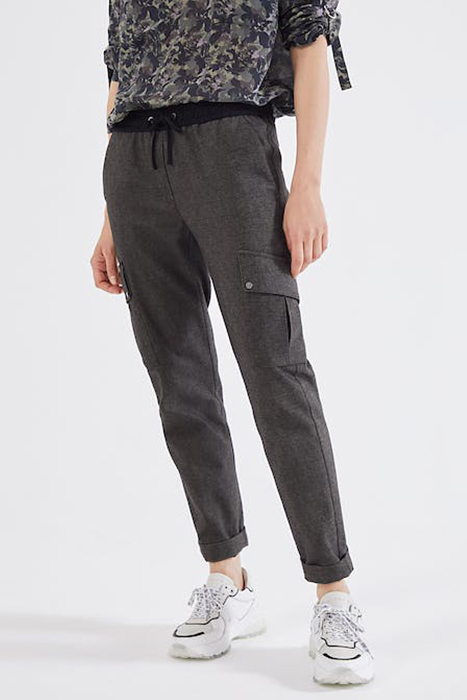 Micro-chevron end-on-end jogger-style trousers