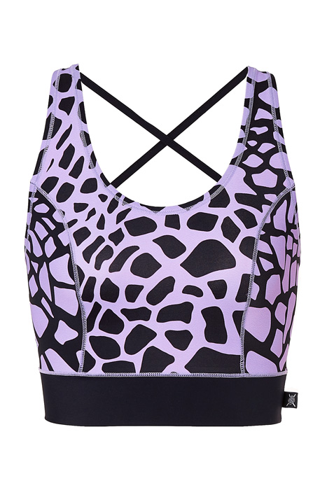 Giraffe top with cross on the back lilac/black