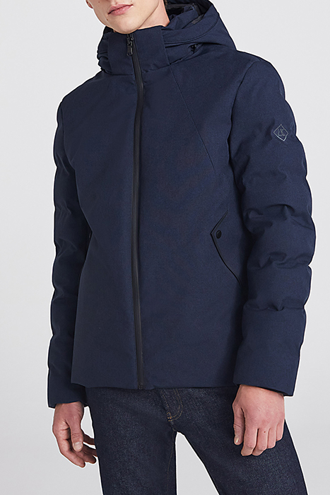 Navy marl waterproof breathable padded jacket...
