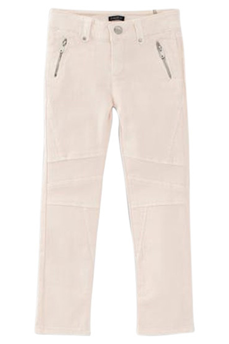 Pastel pink biker trousers