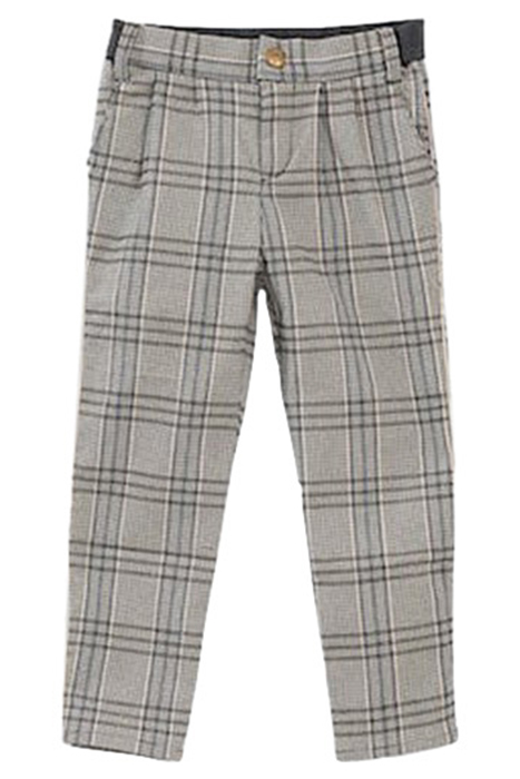 Girls’ charcoal prince of wales elasticated...