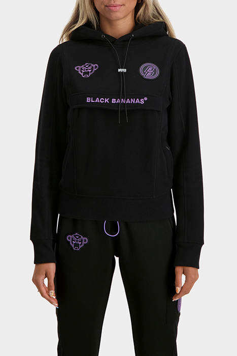 Women anorak legacy hoody black/purple size s