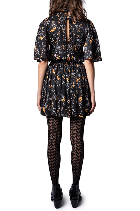 ROZA SPARK FLOWERS ROBE COURTE NOIR 2
