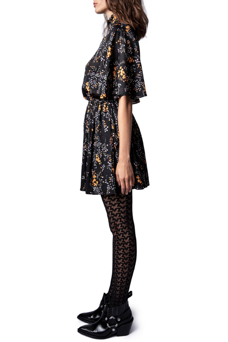 ROZA SPARK FLOWERS ROBE COURTE NOIR 3