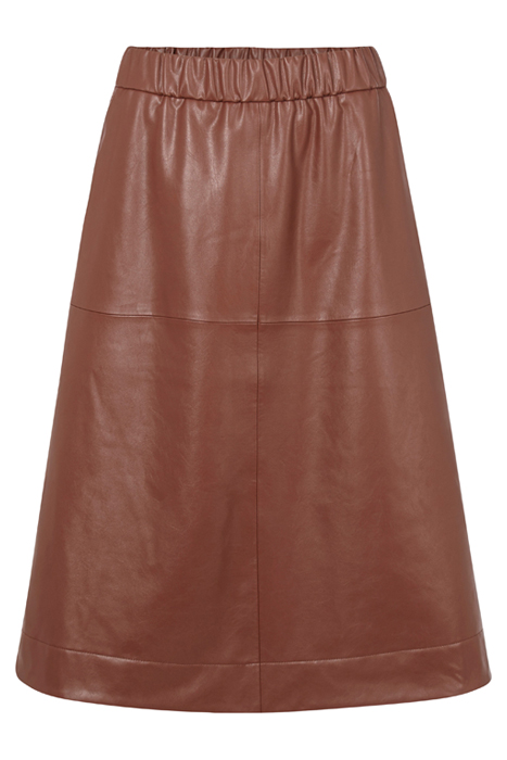 SKIRT FAKE LEATHER CHOCOLATE BROWN 1