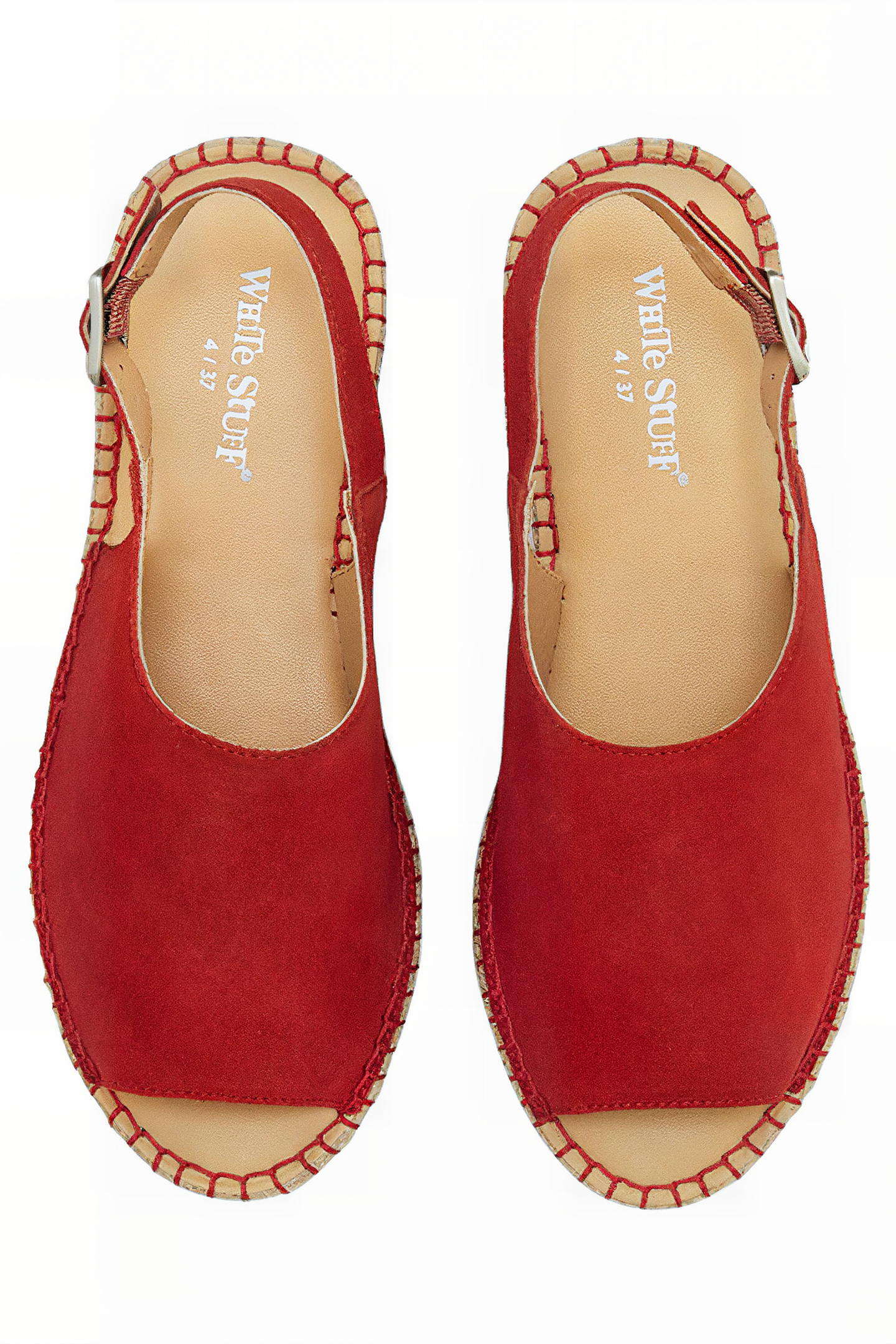 ROXANNE SUEDE FLATFORM DEEP RED 3