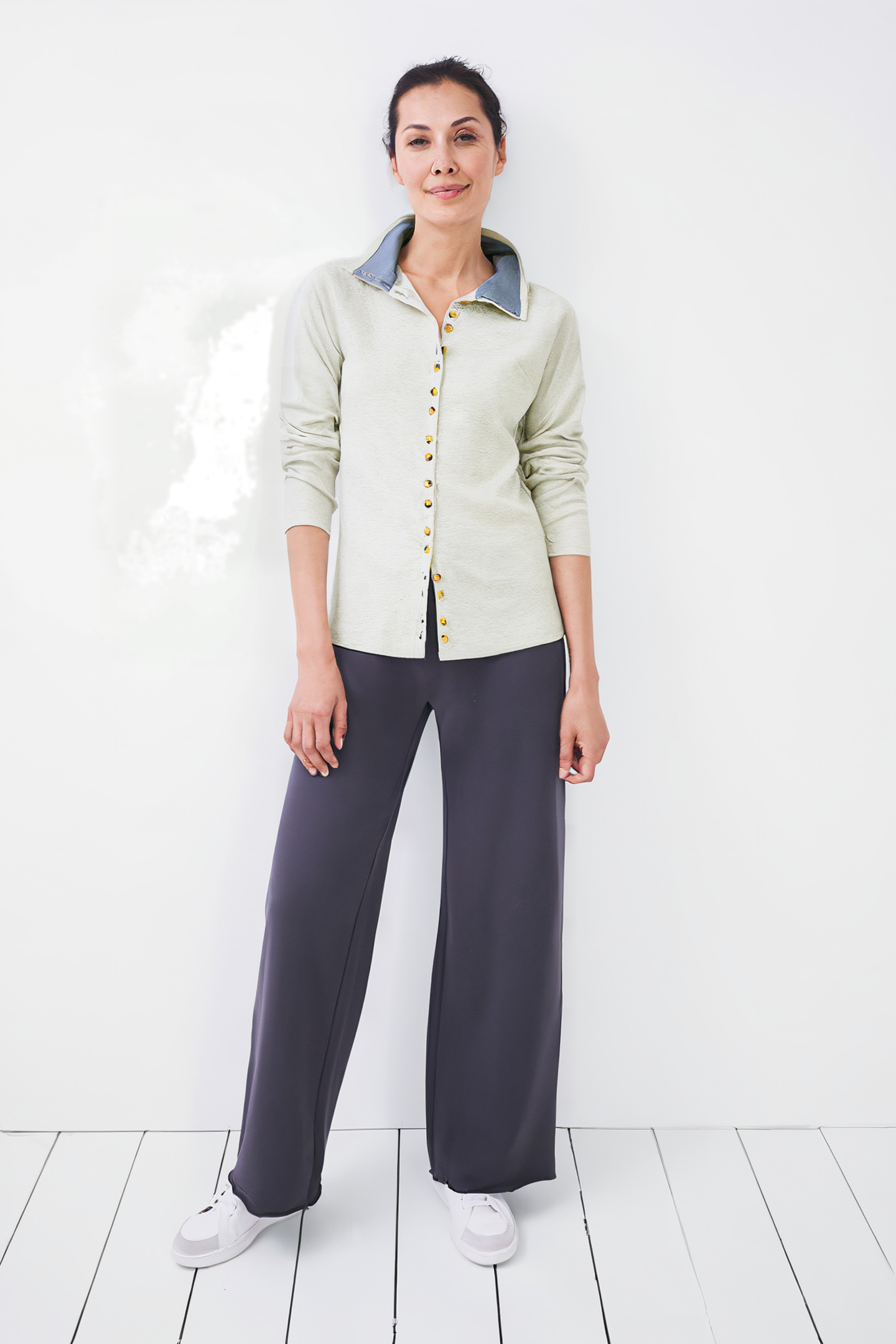 BILLY BUTTON THROUGH ROLL NECK GREY MARL 3