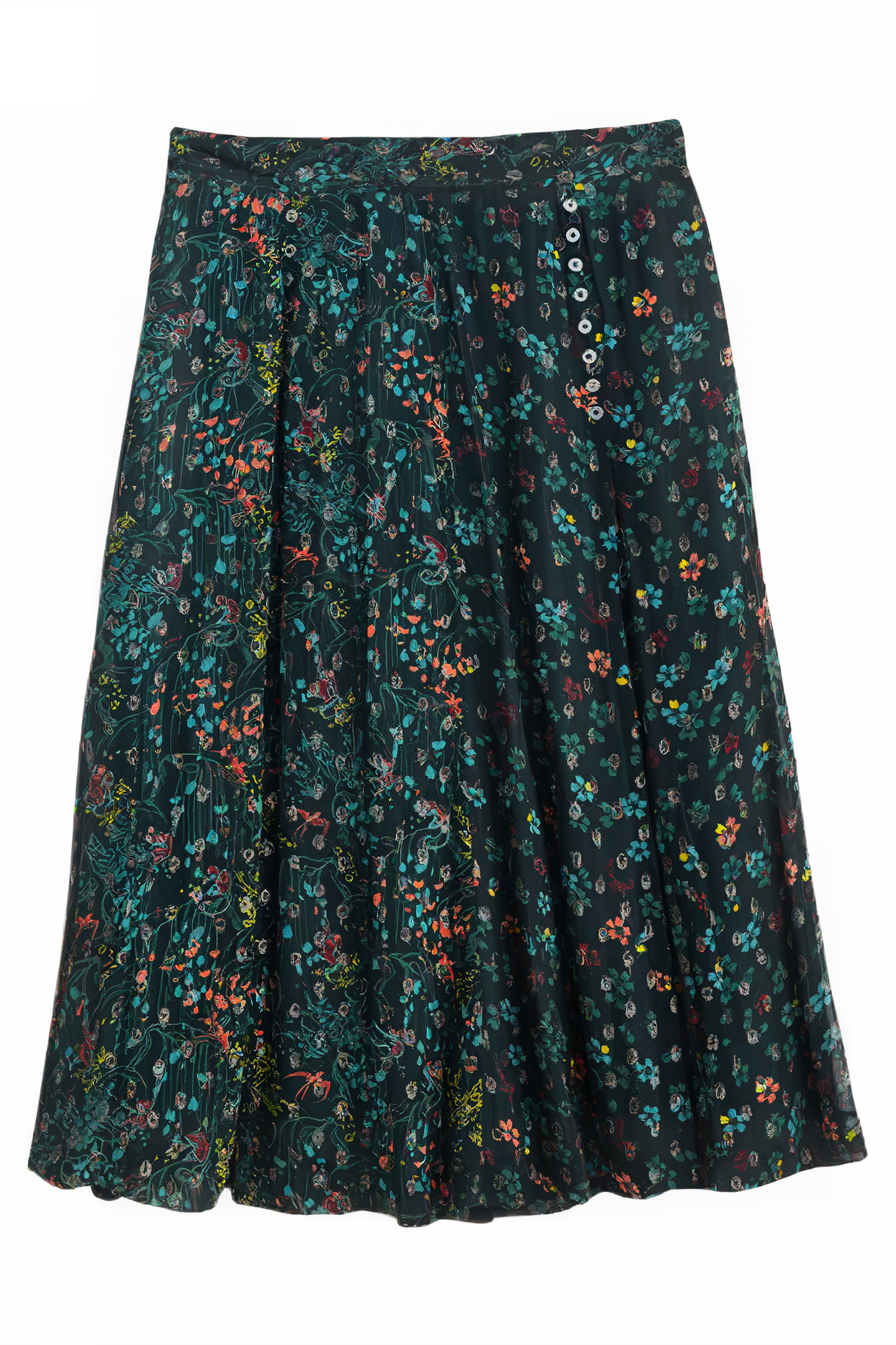 SAVANNAH METALLIC PRINT SKIRT GREEN MULTI 1