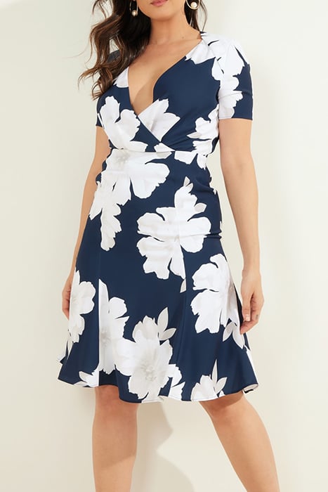 MICKY SOLID DRESS FALLING FLORAL 4