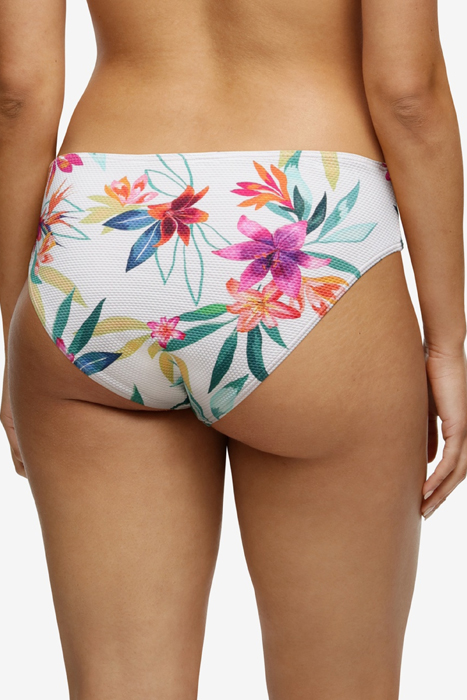 SW BO. BRIEF MID TWIST WHITE PARADISE BRIGHT FLOWER 3
