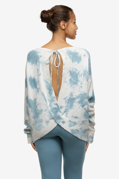 LW OVER HOODIE/SWEATER ELIN LOUNGE KNIT BLUE TIE AND DYE 3