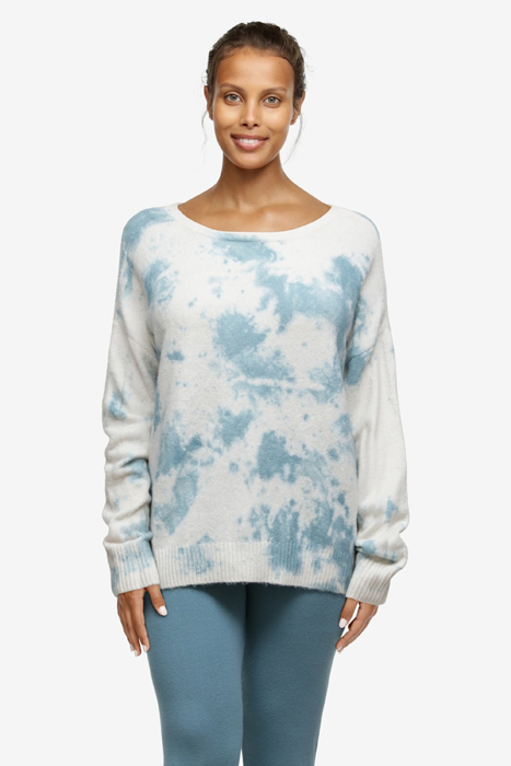 LW OVER HOODIE/SWEATER ELIN LOUNGE KNIT BLUE TIE AND DYE 2