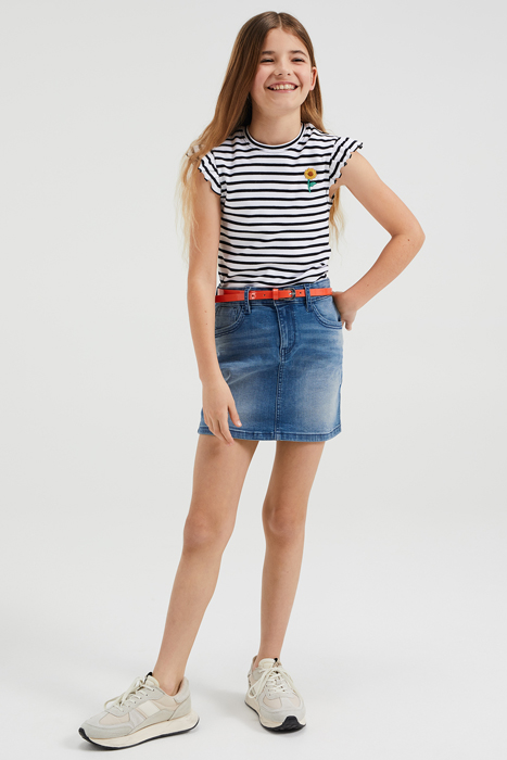 MEISJES DENIMROK BLUE 3