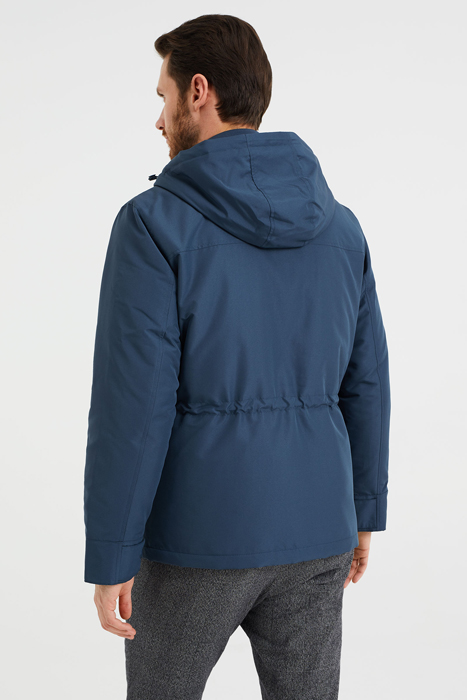HEREN KORTE PARKA MET CAPUCHON DARK BLUE 3