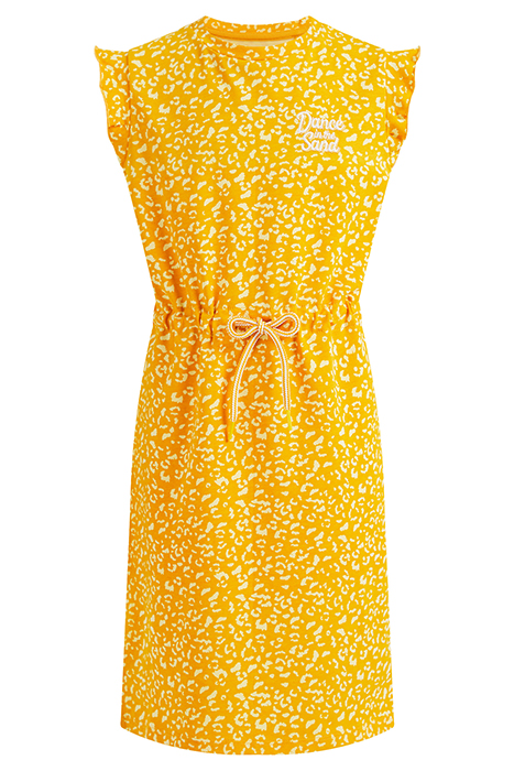 MEISJES JURK MET DESSIN YELLOW 1