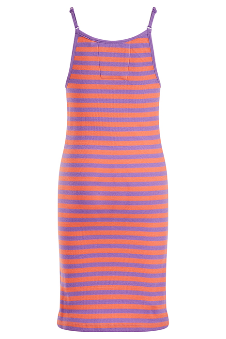 MEISJES GESTREEPTE JURK MET VOLANTS PINK 5