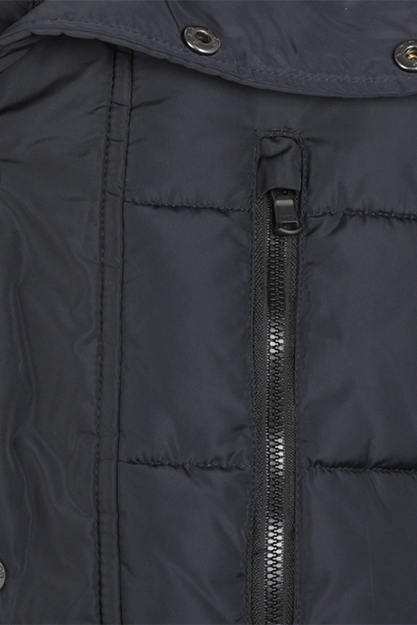 NYLON HOODED BOMBER BLACK IRIS (NAVY) 6