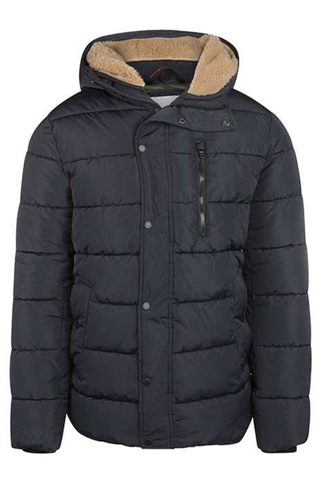 NYLON HOODED BOMBER BLACK IRIS (NAVY) 3