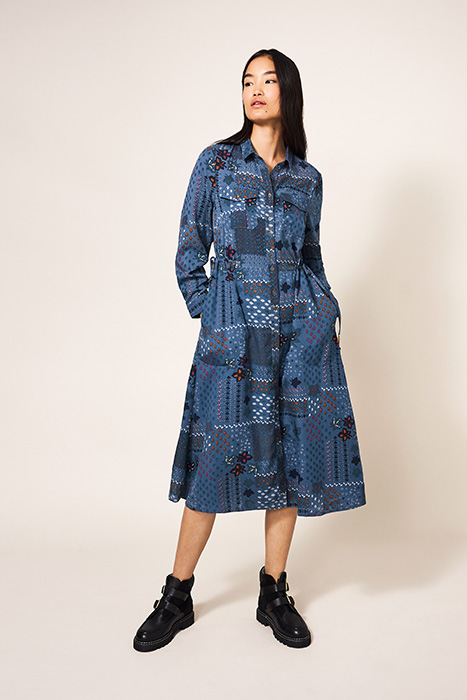 NORA TENCEL SHIRT DRE BLUE 2