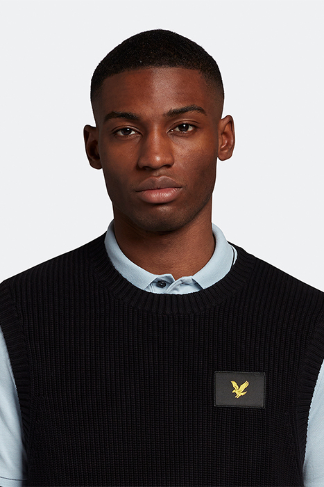 RIBBED VEST JET BLACK 4