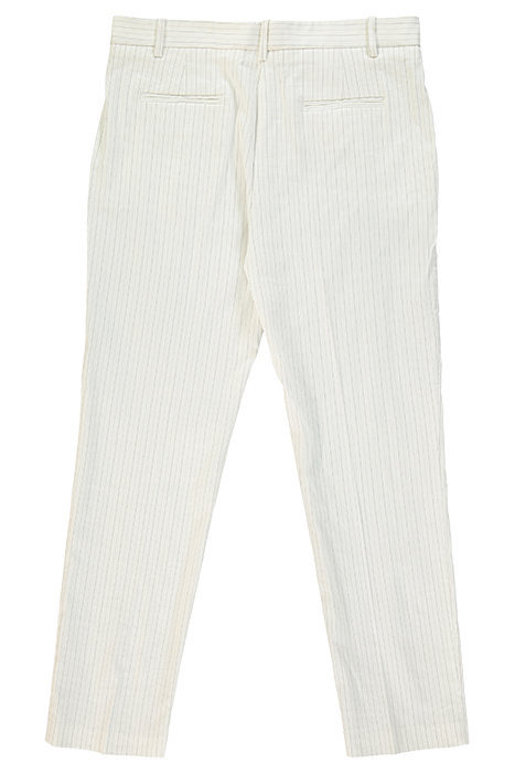 BELLO 102 PANTALONE LINO STRET WHITE/BLACK 2