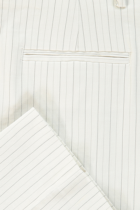 BELLO 102 PANTALONE LINO STRET WHITE/BLACK 3