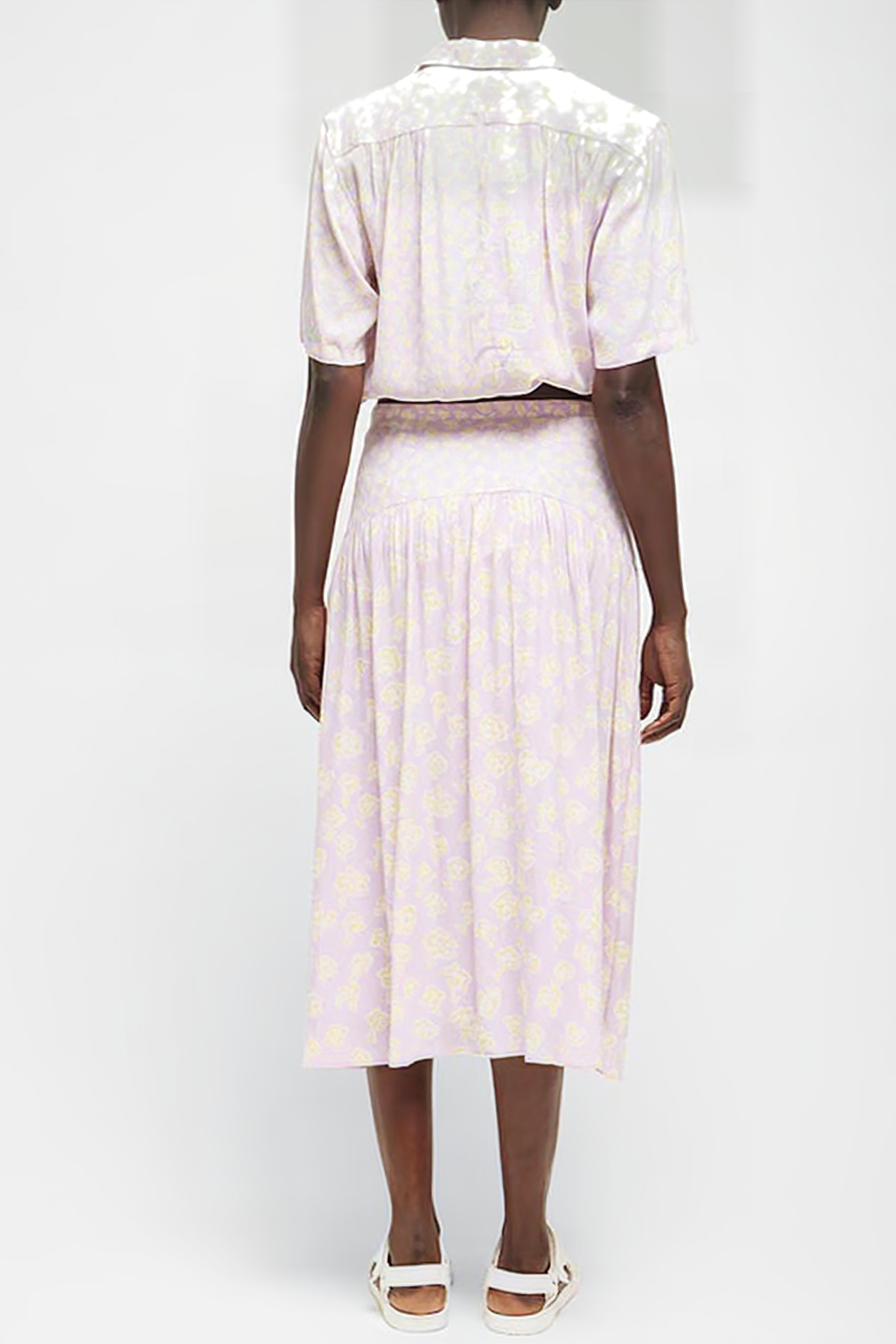 DORIA COLETTE DRAPE PLEAT SKRT ORCHID BOUQUET MIX 2