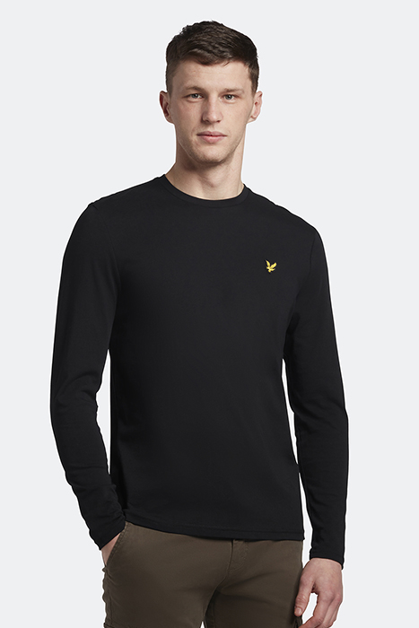 PLAIN L/S T-SHIRT JET BLACK 1