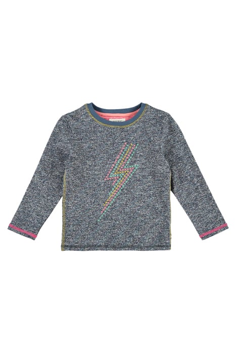 CROSS STITCH LIGHTNING SWEAT WASHED BLUE PRINT 1