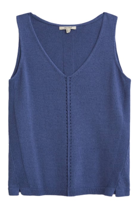 TALLULAH KNIT VEST MID BLUE 1