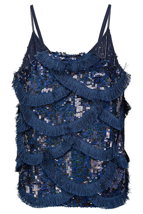TOCCALMATTO TOP FULL PAILLETTE BLUE/BRIGHT BLUE MULTI-COLOUR 7