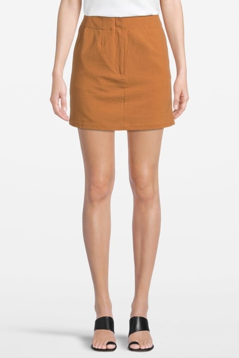 FABIENNE COTTON SKIRT SOFT BROWN 2