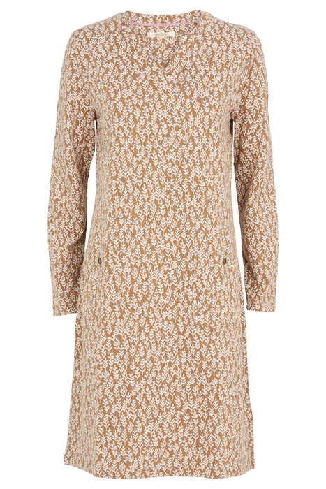 BEA JERSEY DRESS BROWN MULTI 1