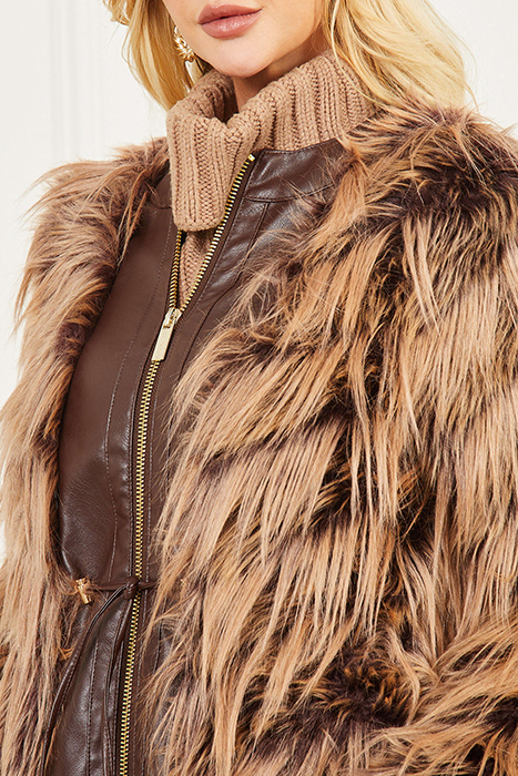 DINAH COAT DARK BOURBON WITH CLASSIC CAME 6