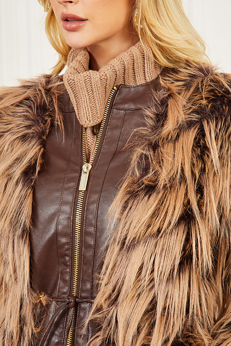 DINAH COAT DARK BOURBON WITH CLASSIC CAME 7