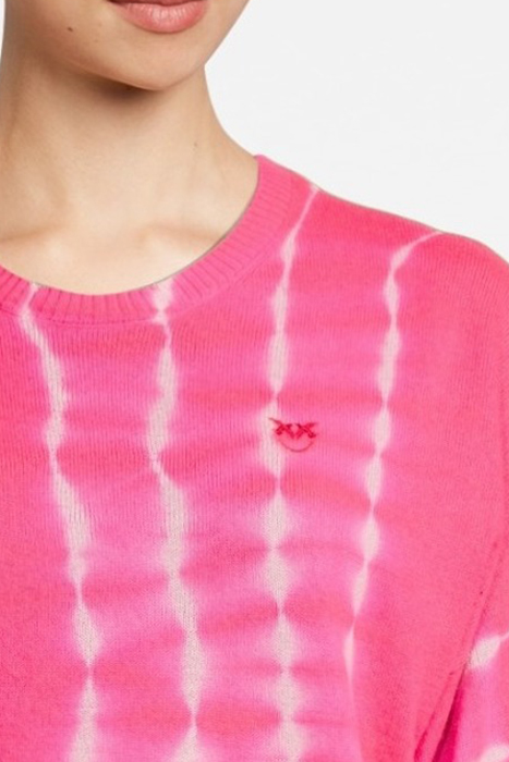 TARAMUNDI MAGLIA 100% CACHEMIR CREAM/NEON PINK 4