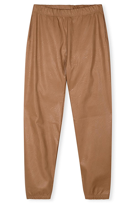 VEGAN LEATHER JOGGER DARK LATTE 3