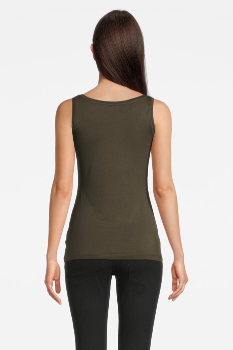 T-SHIRT SLEEVELESS GREEN MOSS 2