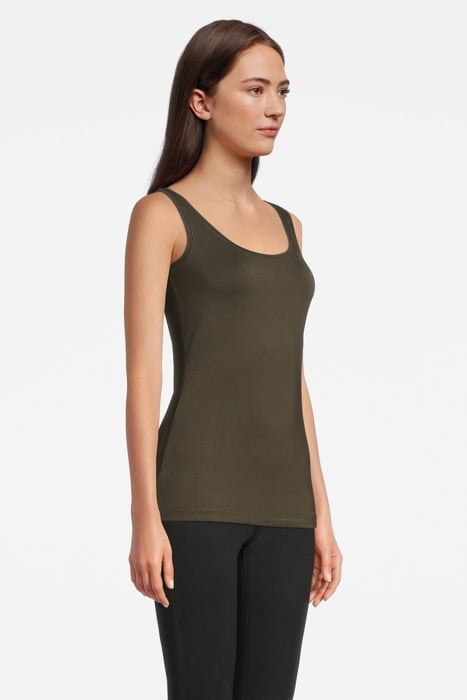 T-SHIRT SLEEVELESS GREEN MOSS 3