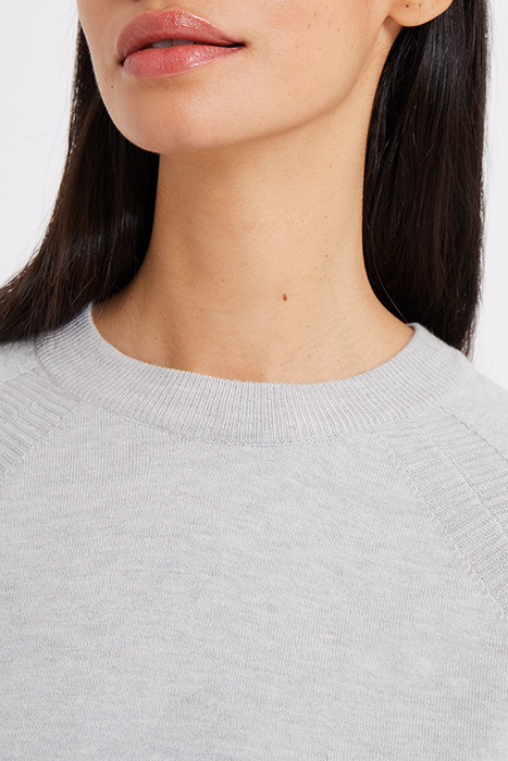 SUPERSOFT DOUBLE RAGLAN CREW LGT GREY MEL 5