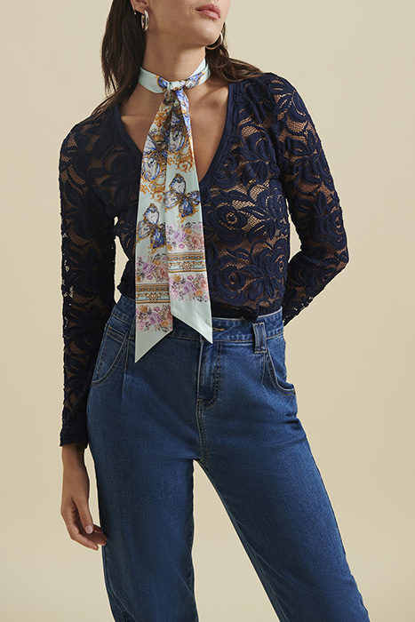 Anne Fontaine Itsas Dark Navy Maat: 42 | Blouses Outlet | Dames | Blauw