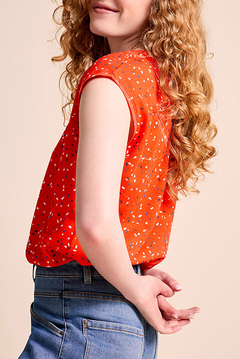 MADAM - CORAL T-SHIRT WITH SPARKLE PRINT 3